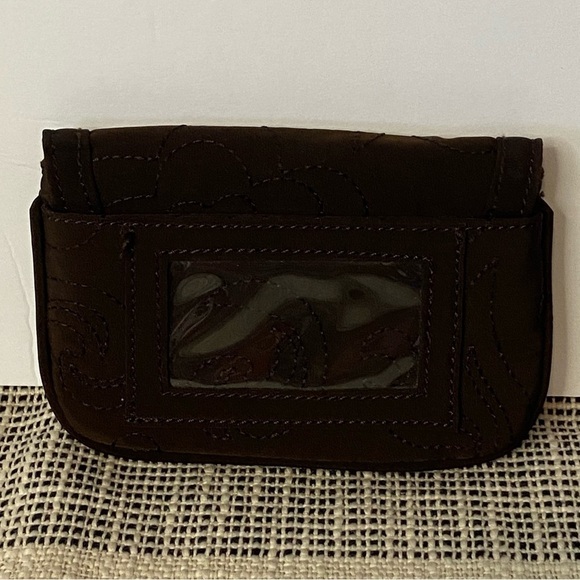 VERA BRADLEY / Espresso Flap ID Key Chain Wallet - Picture 3 of 9